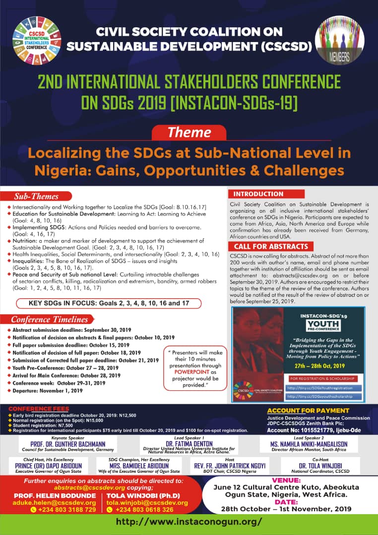 2ND INSTACON-SDGs 2019